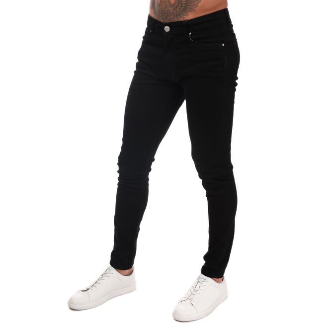 Black Just Organic Mens Skinny Jeans - Get The Label