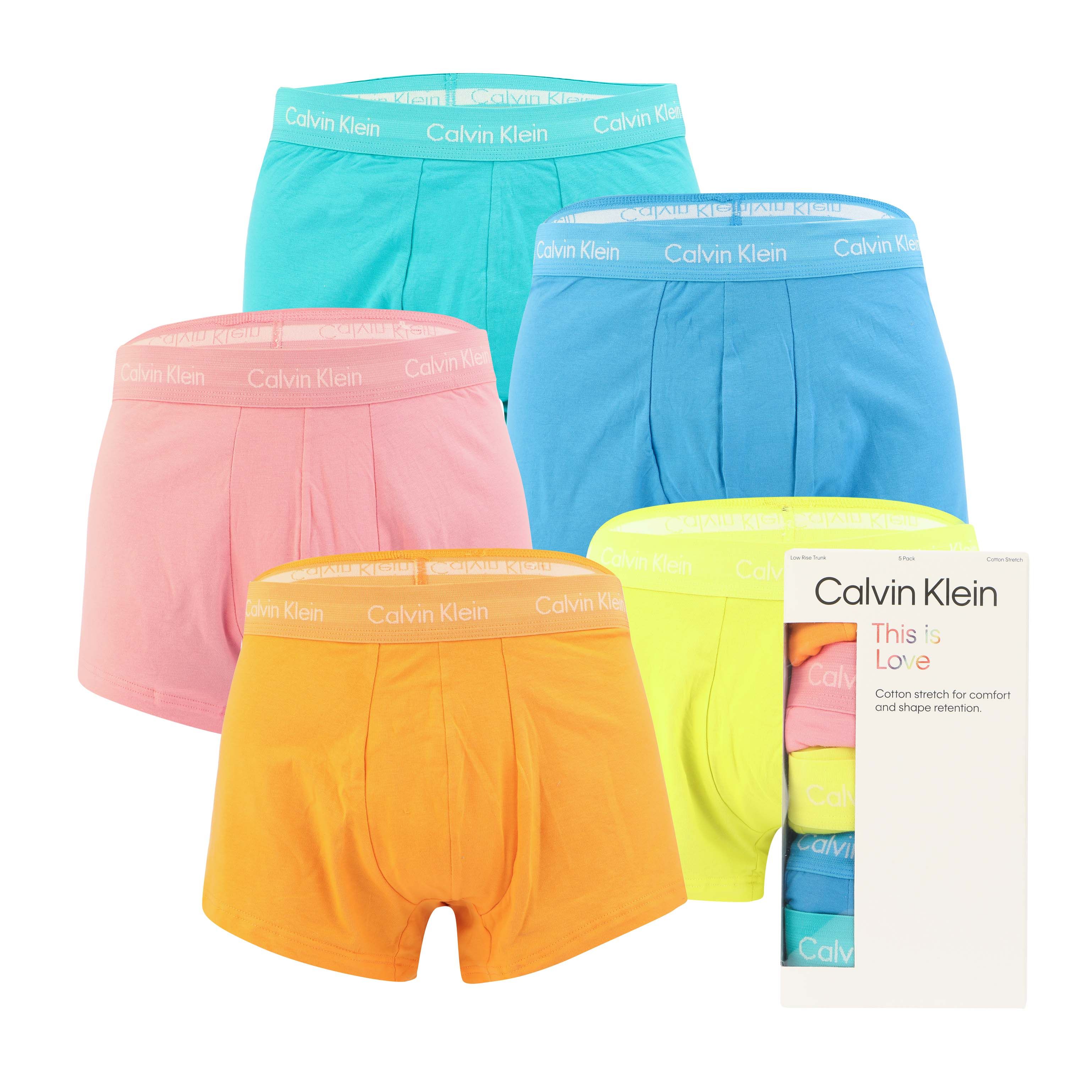 Mens 5 Pack Pride Cotton Stretch Low Rise Trunks