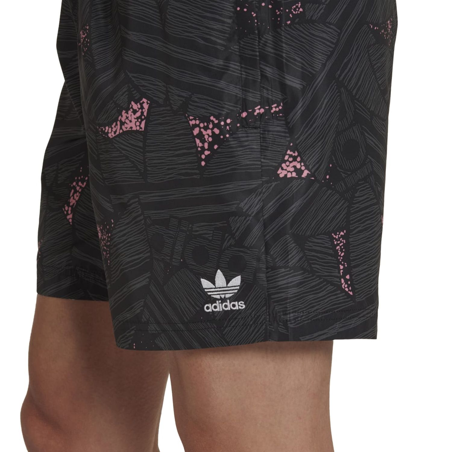 Black adidas Originals Mens Rekive Allover Print Swim Shorts - Get The ...
