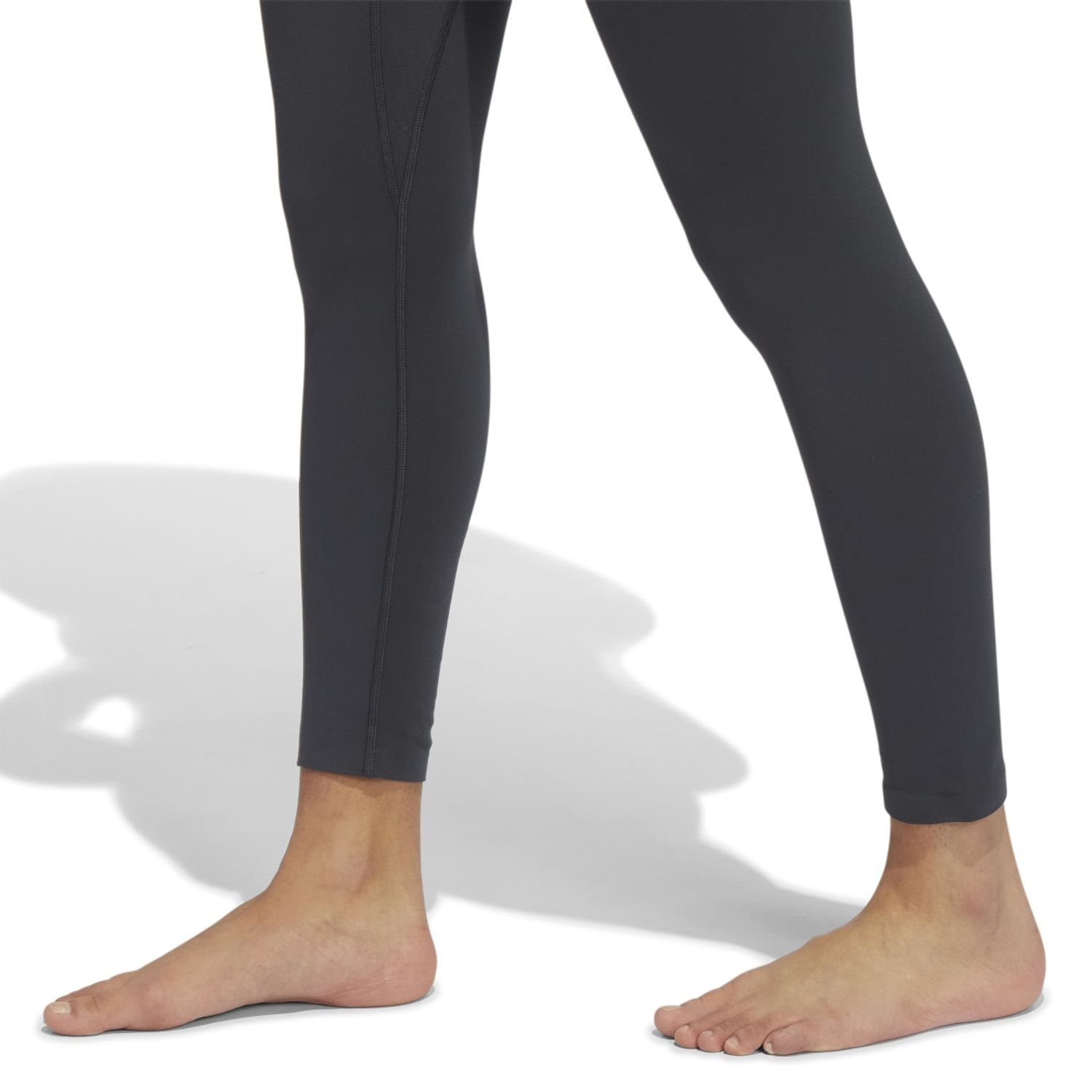 Grey adidas Womens Yoga Luxe Studio 7/8 Leggings - Get The Label
