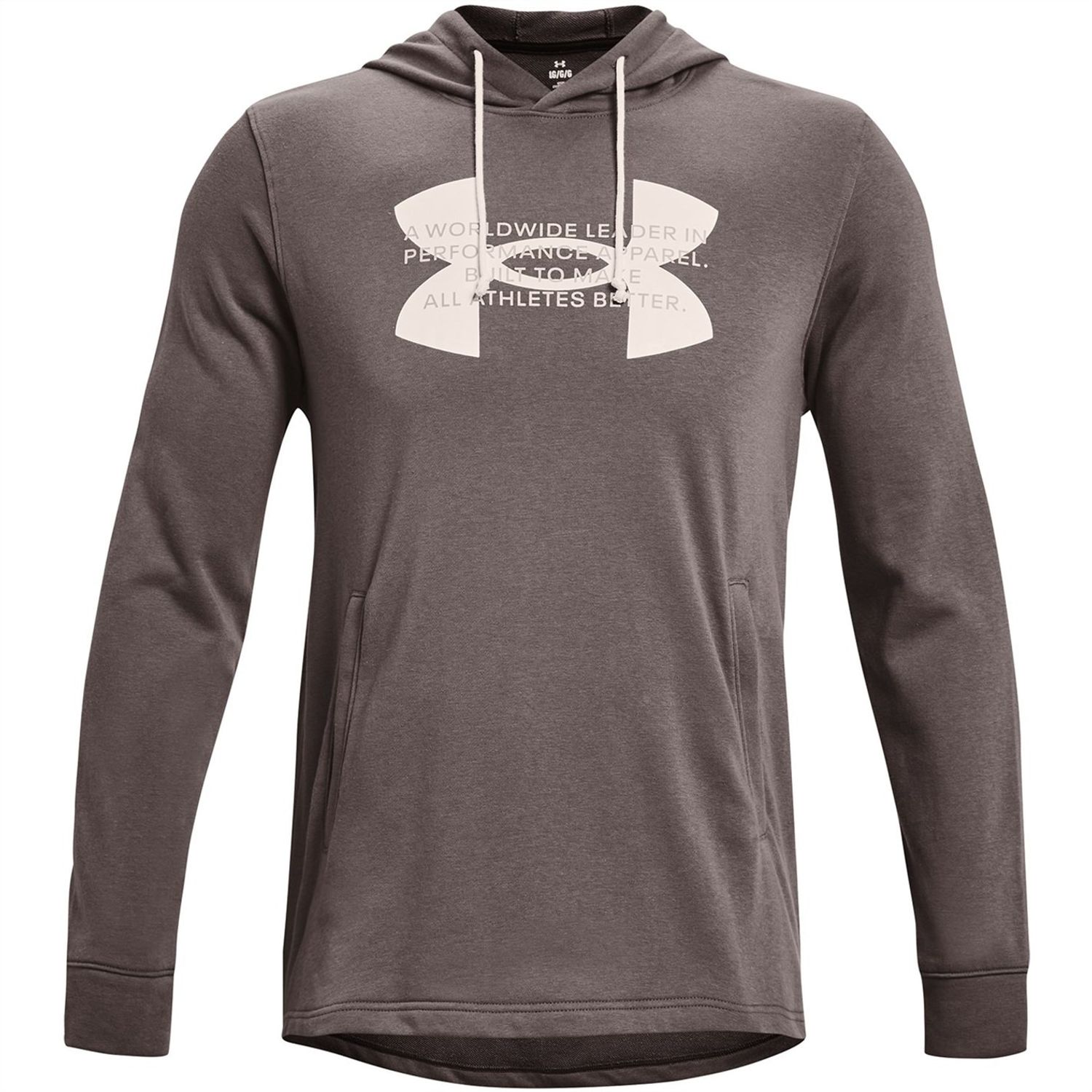 Brown Under Armour Rival Terry Hoodie Mens - Get The Label