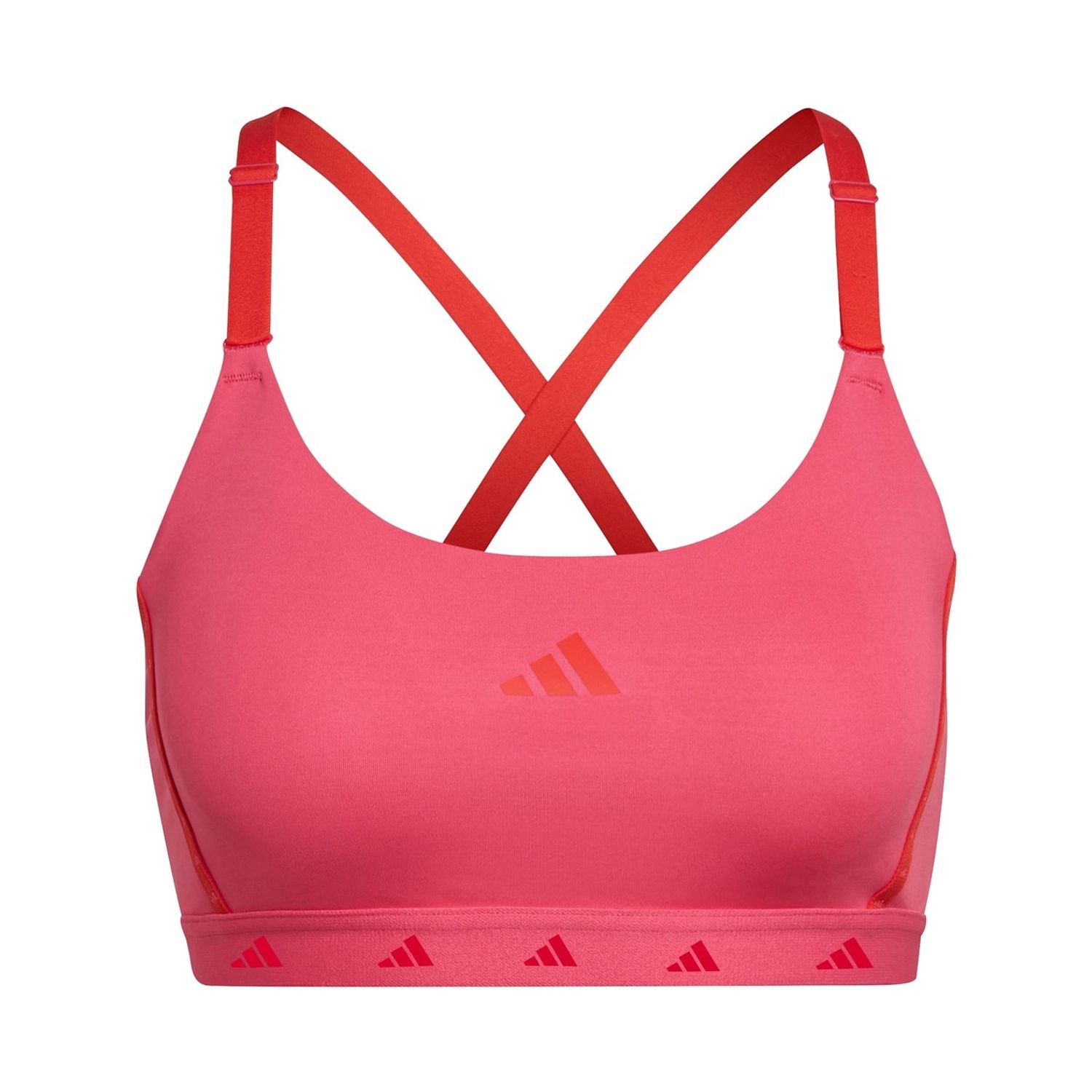 Pink adidas Women's Powerreact Medium Support Sports Bra - Get The