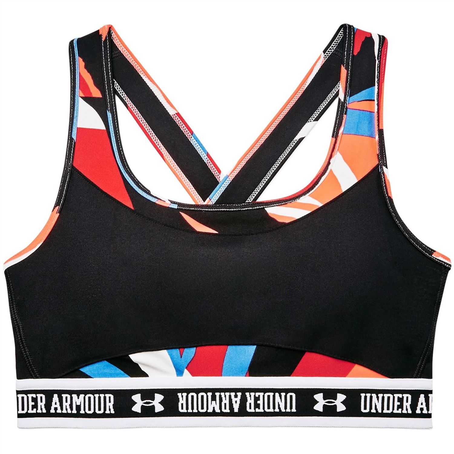 Red Under Armour Women's Armour Mid Crossback Sports Bra - Get The Label