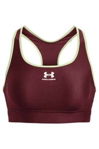 Red Under Armour HeatGear Armour Mid Padless Sports Bra - Get The Label