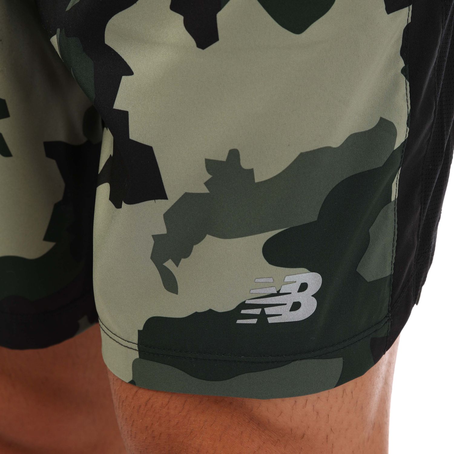 Camo New Balance Mens Printed Accelerate 7 Inch Shorts - Get The Label
