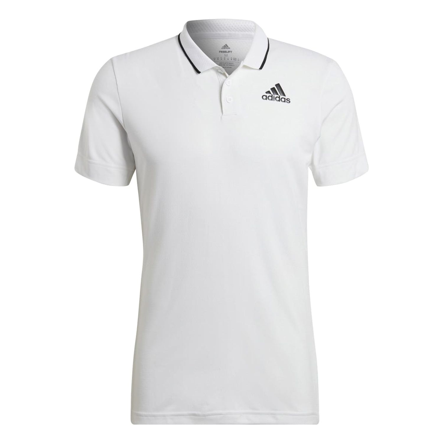 White adidas Mens Tennis Freelift Polo Shirt - Get The Label