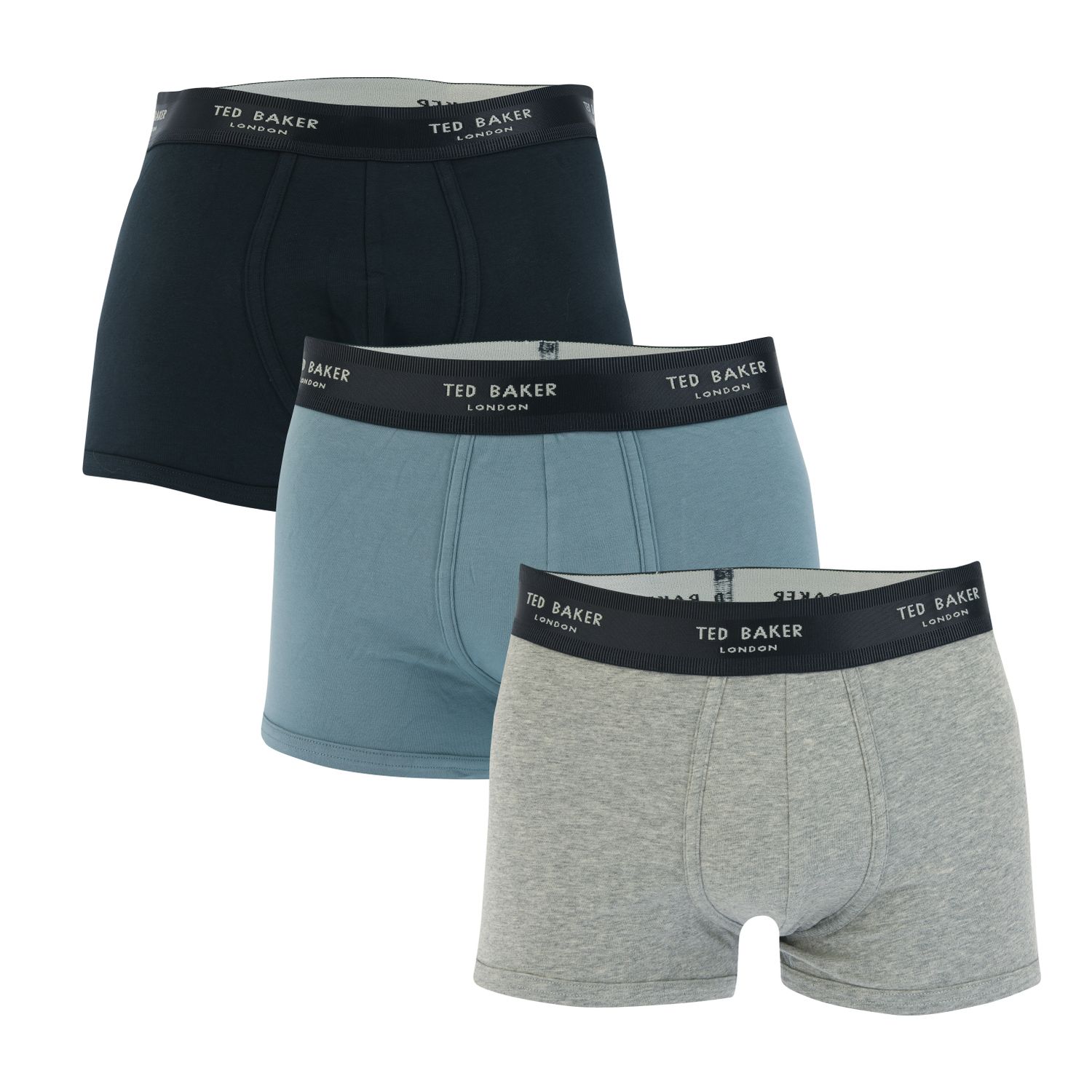 Multi colour Ted Baker Mens 3-Pack Cotton Trunks - Get The Label