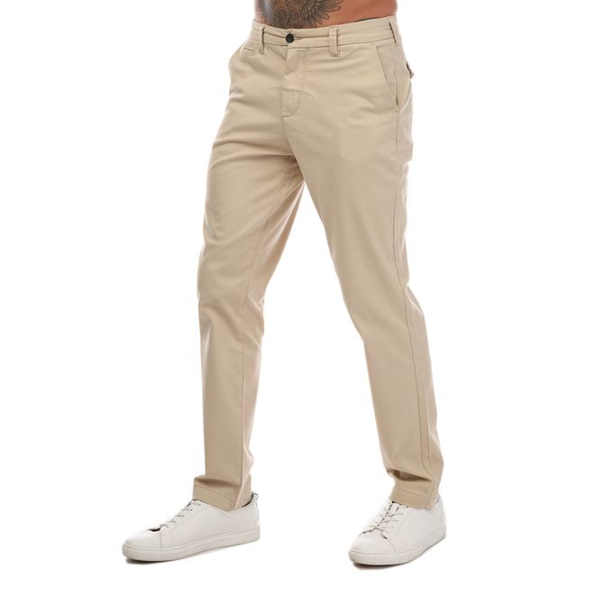 Stone Lyle And Scott Mens Straight Fit Chino Trousers - Get The Label