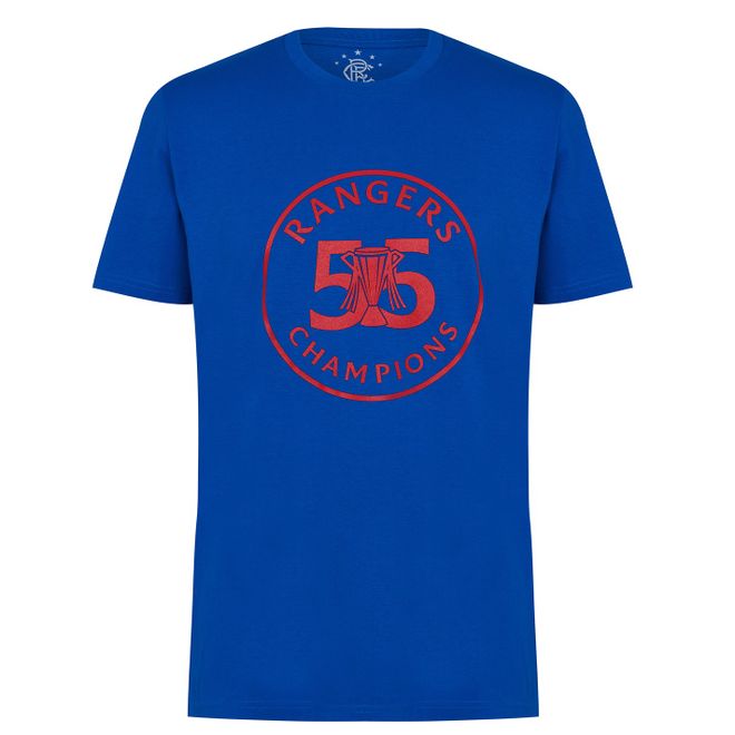 Rangers 55 Champions T-Shirt Mens