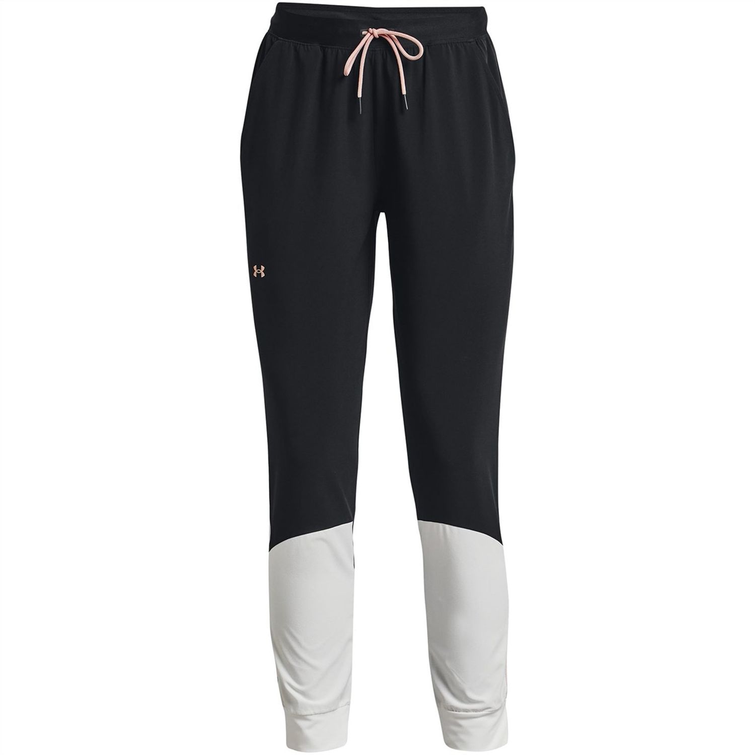 Under Armour Womens UA Armour Sport Woven Colorblock Pants in Black