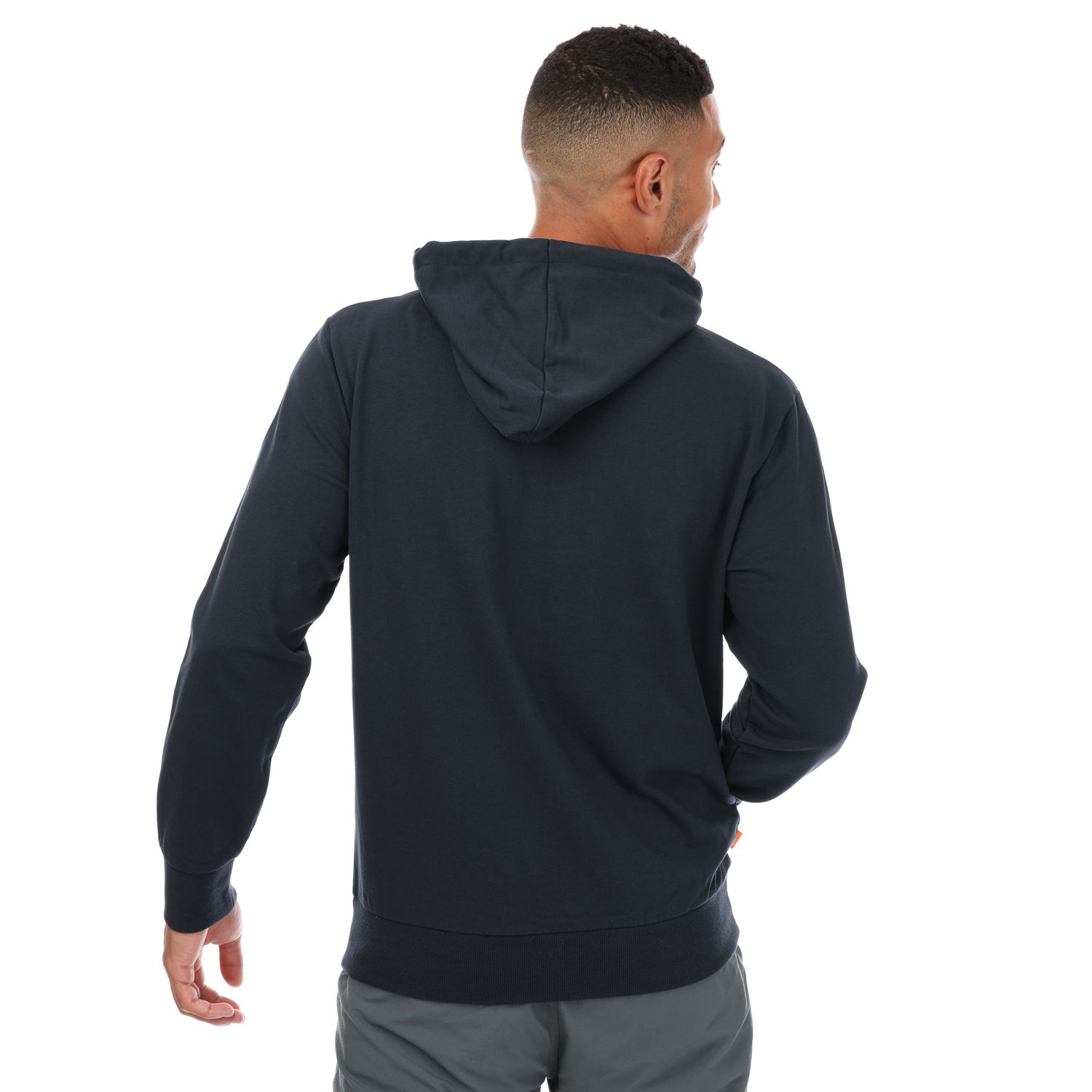 Navy Timberland Mens Chest Logo Hoody - Get The Label