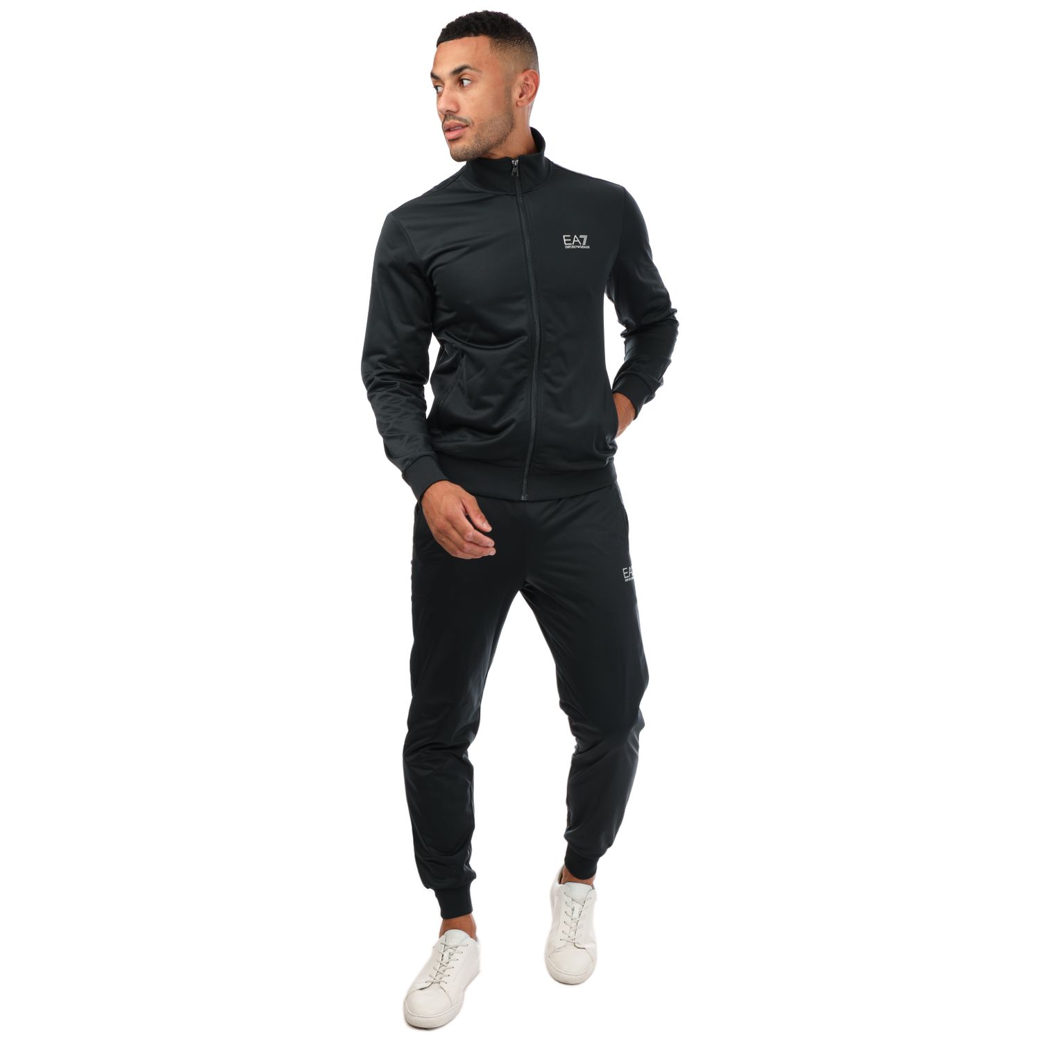 Navy Emporio Armani EA7 Mens Core ID Poly Tracksuit - Get The Label