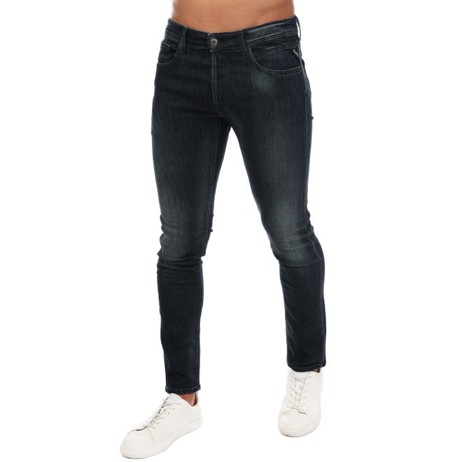 Black Replay Mens Regular Fit Jeans - Get The Label