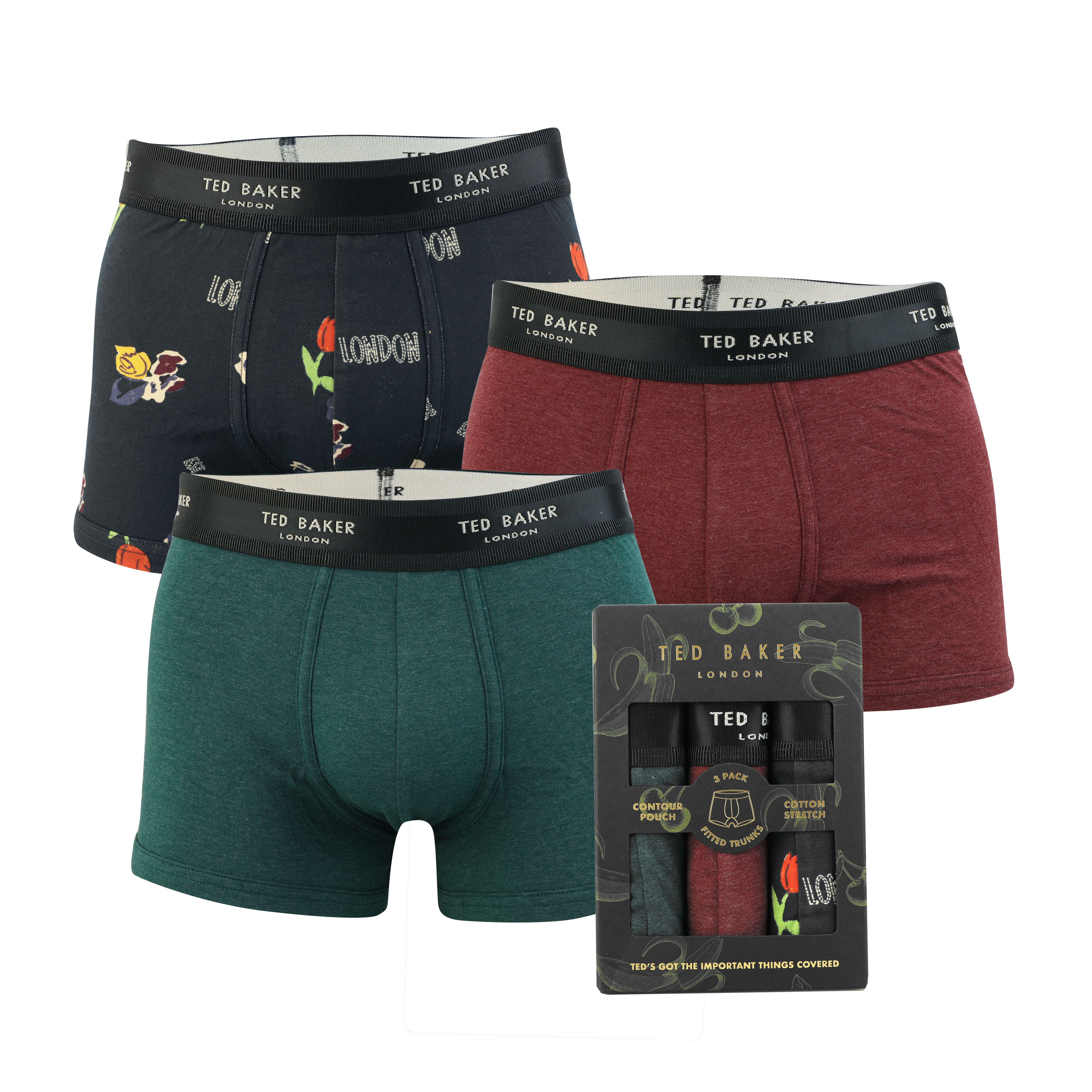 Mens 3-Pack Cotton Trunk