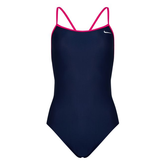 Women's Solid Lace Up One Piece Swimsuit