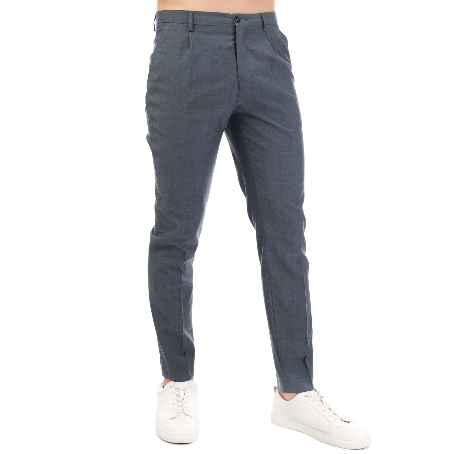 Blue Ted Baker Mens Aller Slim Fit Mohair Look Trousers - Get The Label