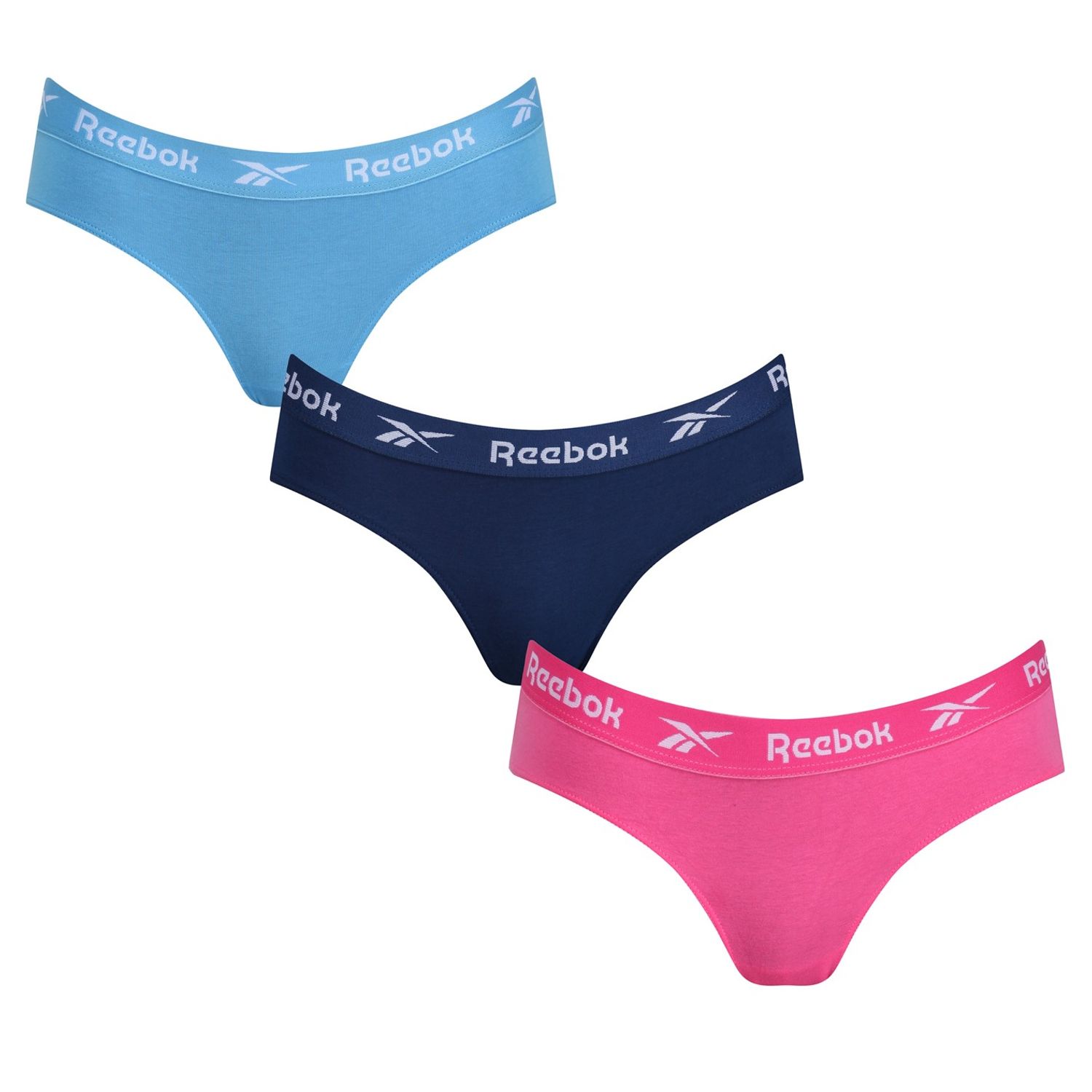 Multi colour Reebok Womens 3 Pack Carna Briefs - Get The Label