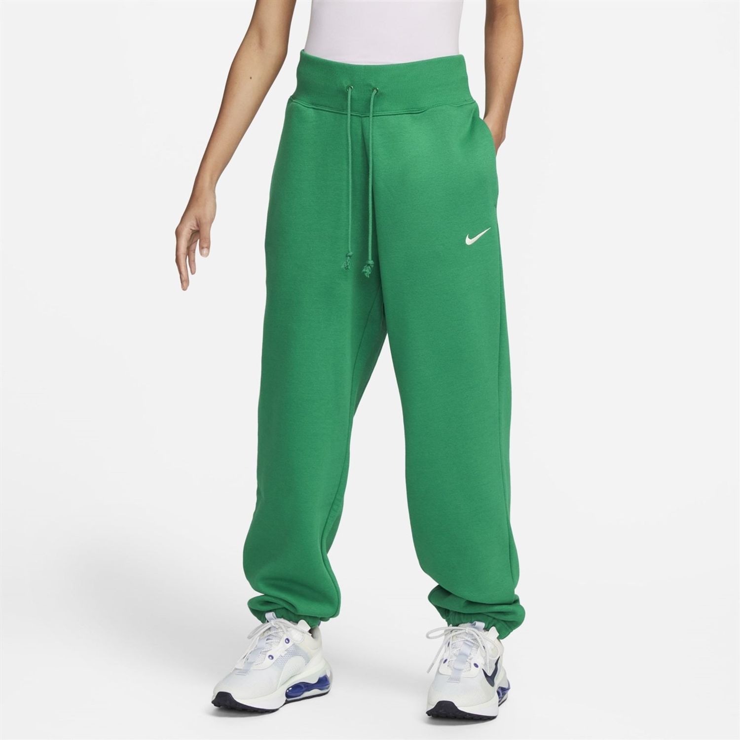 NEW Women's Size Medium Nike Sportswear Sweatpants Green Olive Cuffed  Oversized
