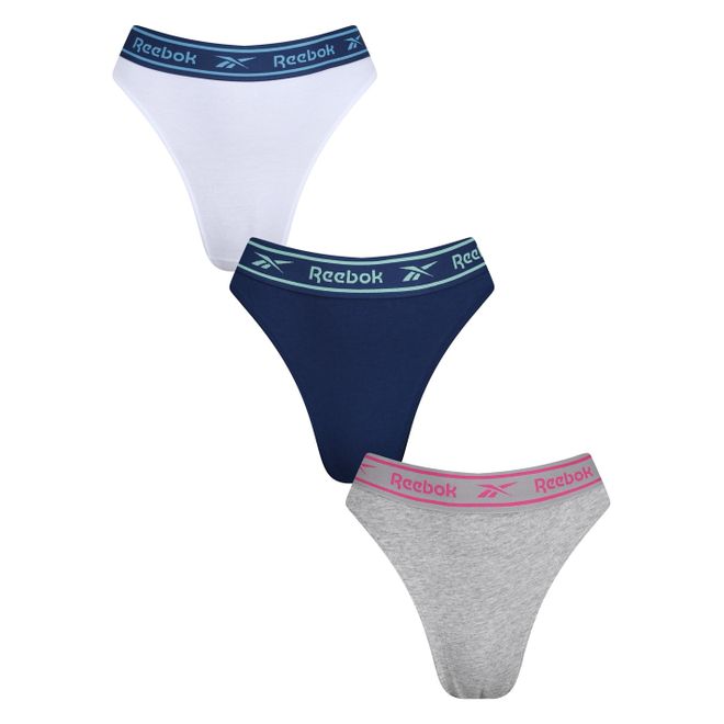 Womens 3 Pack Pansy Thongs