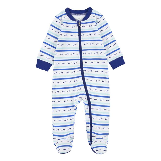 Infant Swoosh Striped Footed Coverall