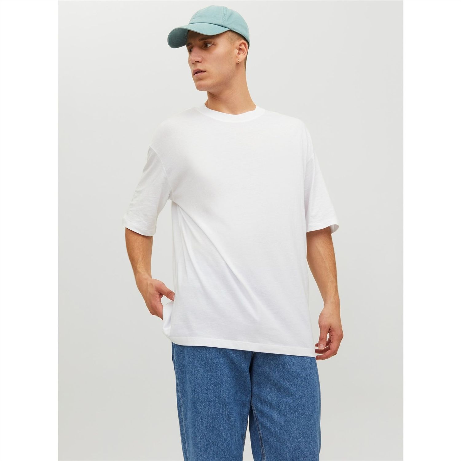 White Jack and Jones Brink T Ss Crew - Get The Label