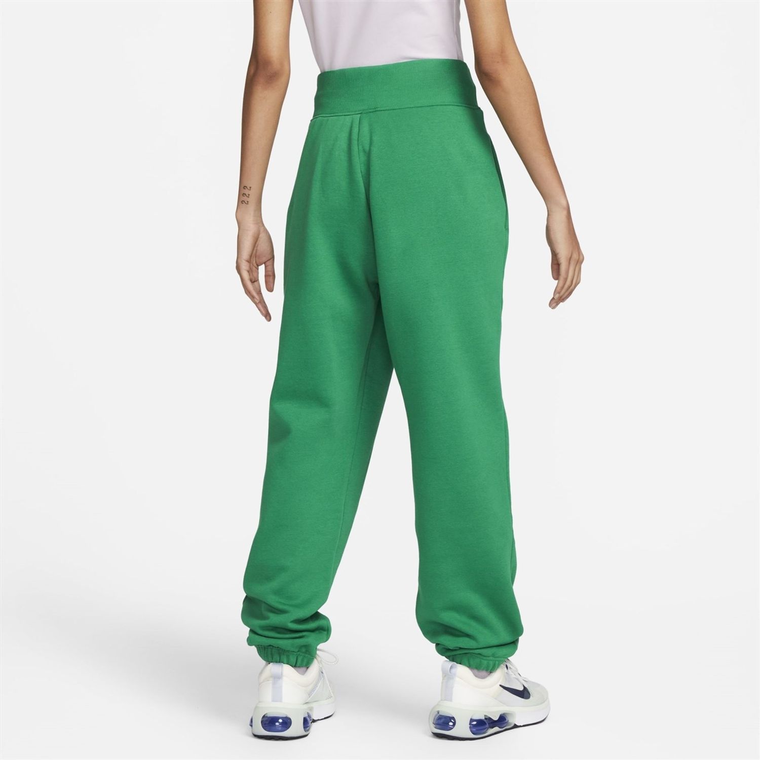 Nike Air Loose Fit High Rise Womens 2XL Green Corduroy Fleece Sweatpants  196151515880 