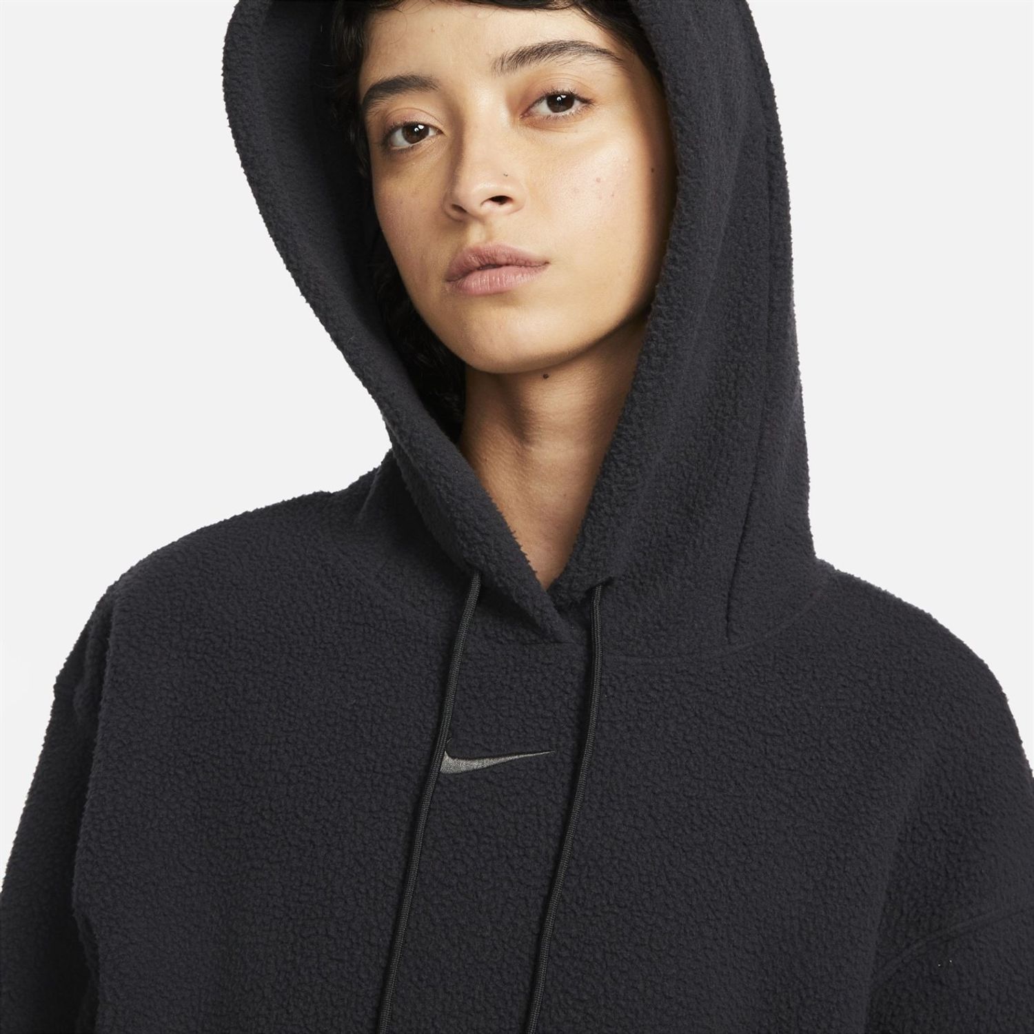 Black Nike Women's Plush Oversized Pullover Hoodie - Get The Label