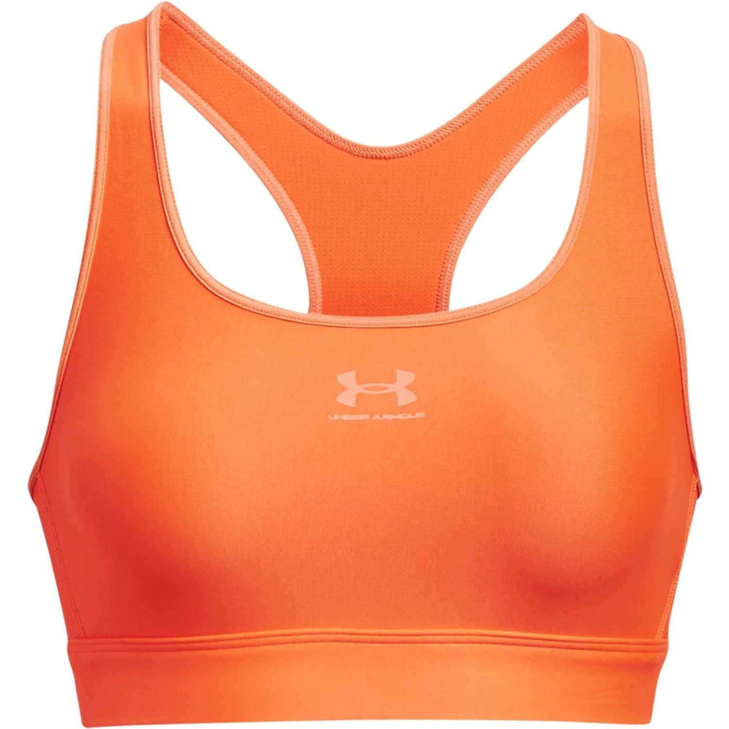 Orange Under Armour Heatgear Armour Mid Padless Sports Bra - Get The Label