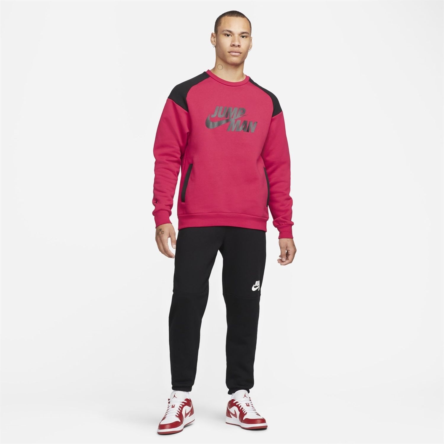 Pink Nike Mens Jordan Jumpman Fleece Sweatshirt - Get The Label