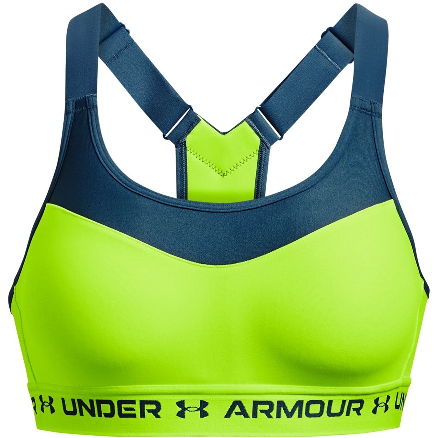 Womens sports bra Under Armour ARMOUR HIGH CROSSBACK BRA W green
