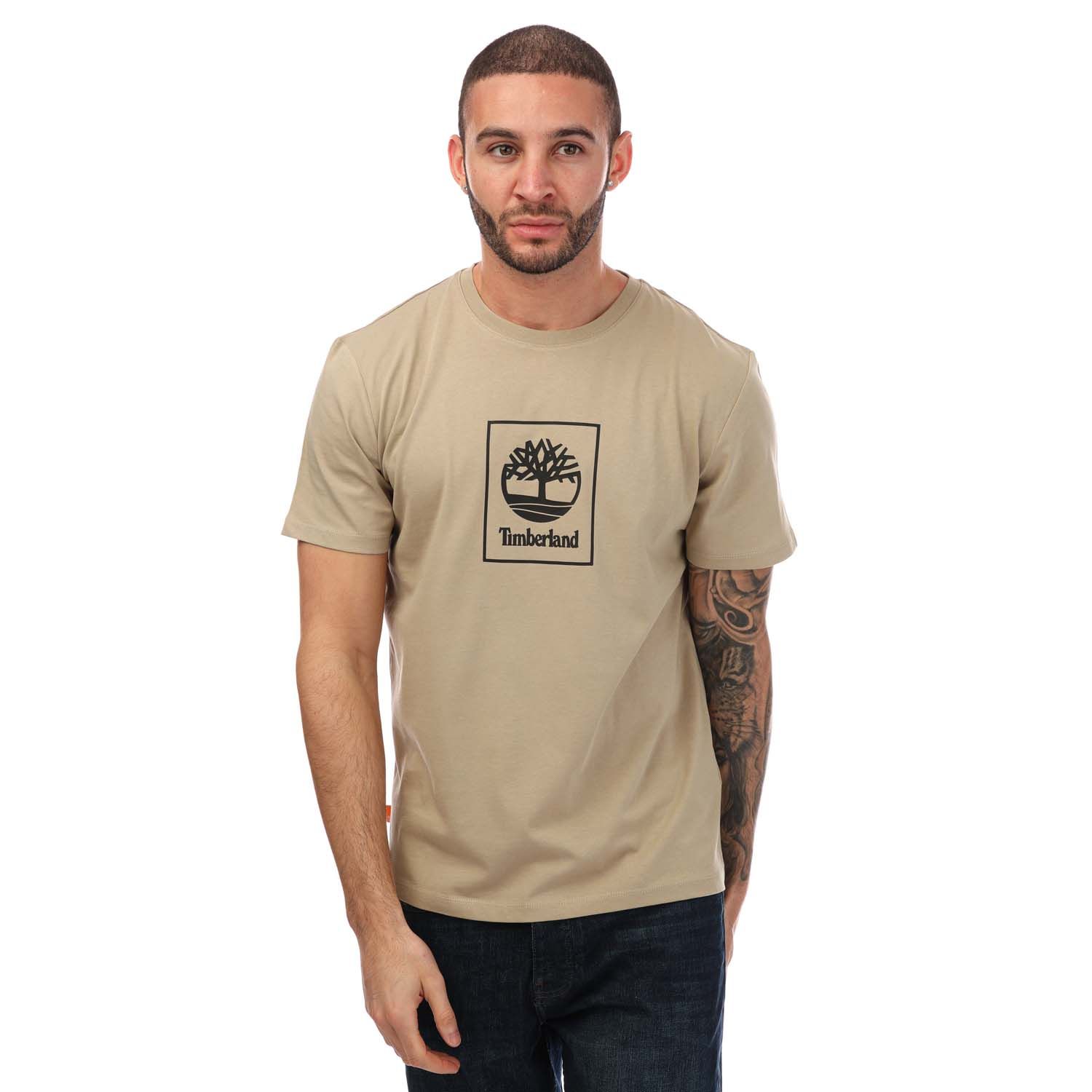 Mens Stack Logo Print T-Shirt