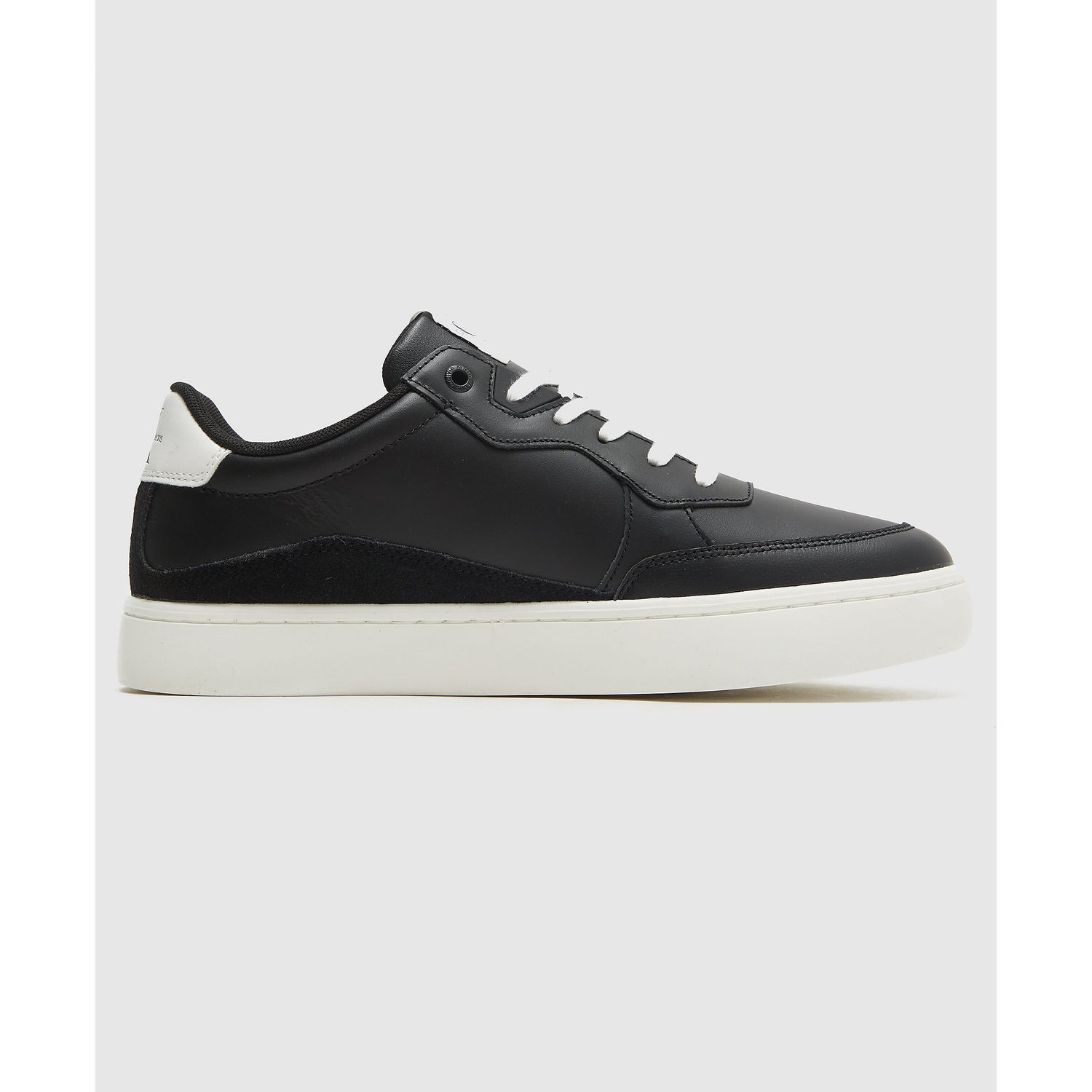 Black-White Calvin Klein Mens Leather Cupsole Trainers - Get The Label