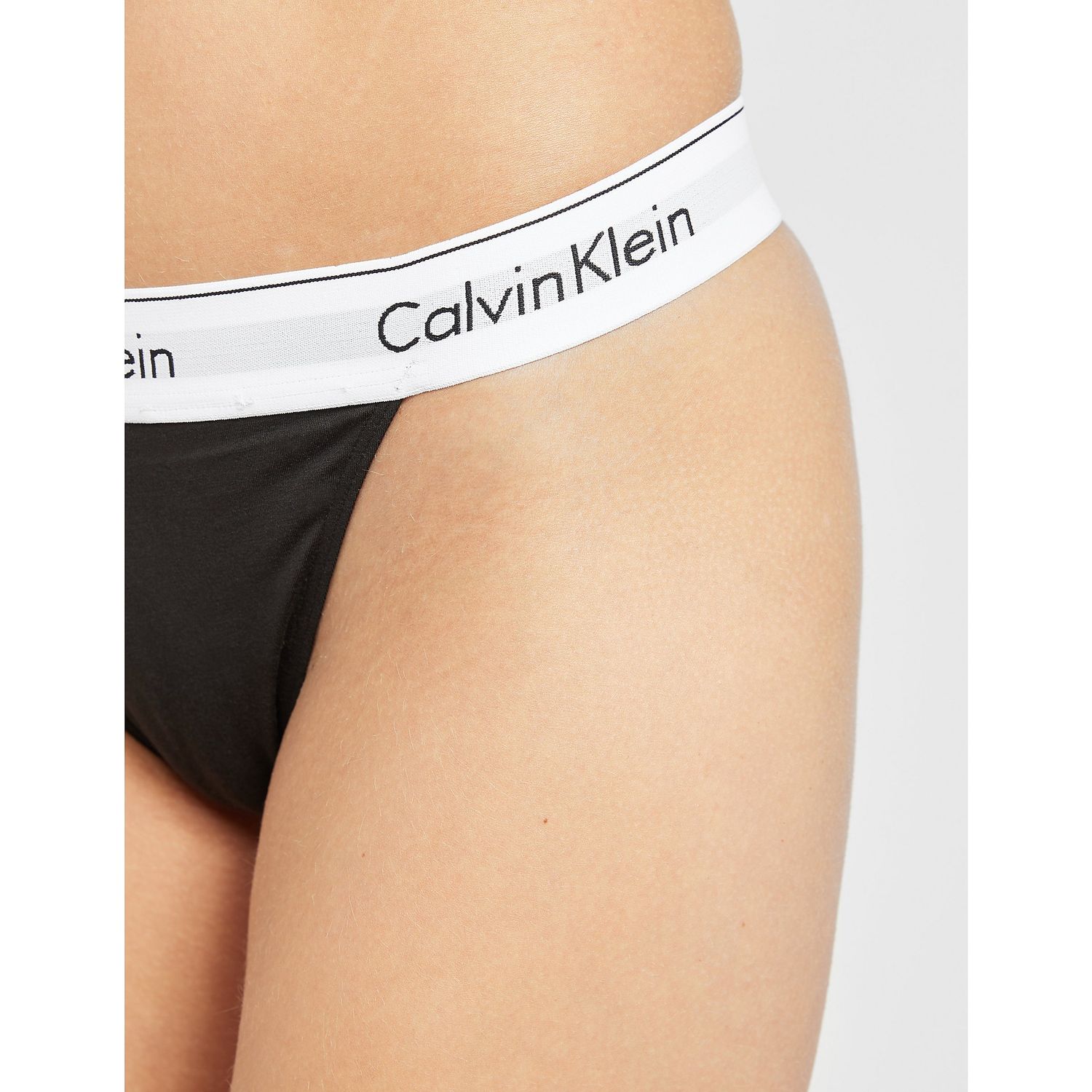 Black Calvin Klein Womens Modern Cotton String Thong - Get The Label