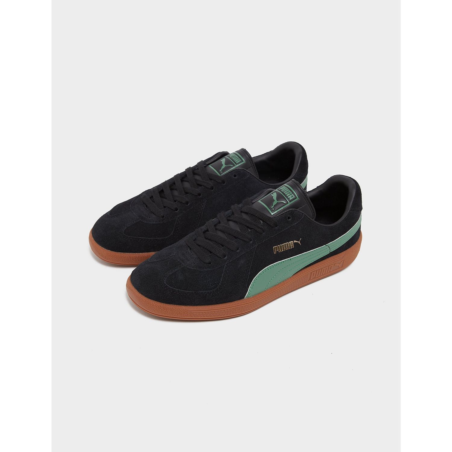 black blue Puma Mens Suede Army Trainers - Get The Label