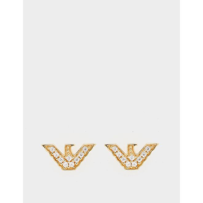 Womens Logo Diamante Earrings