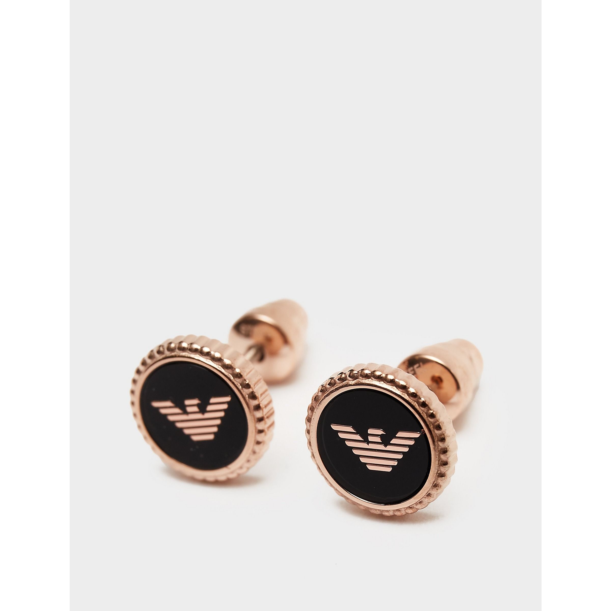 Rose Gold Armani Womens Stud Earrings - Get The Label