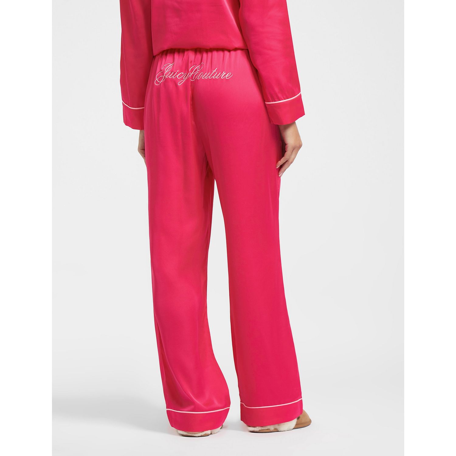 Raspberry Juicy Couture Womens Satin Pyjama Trousers - Get The Label