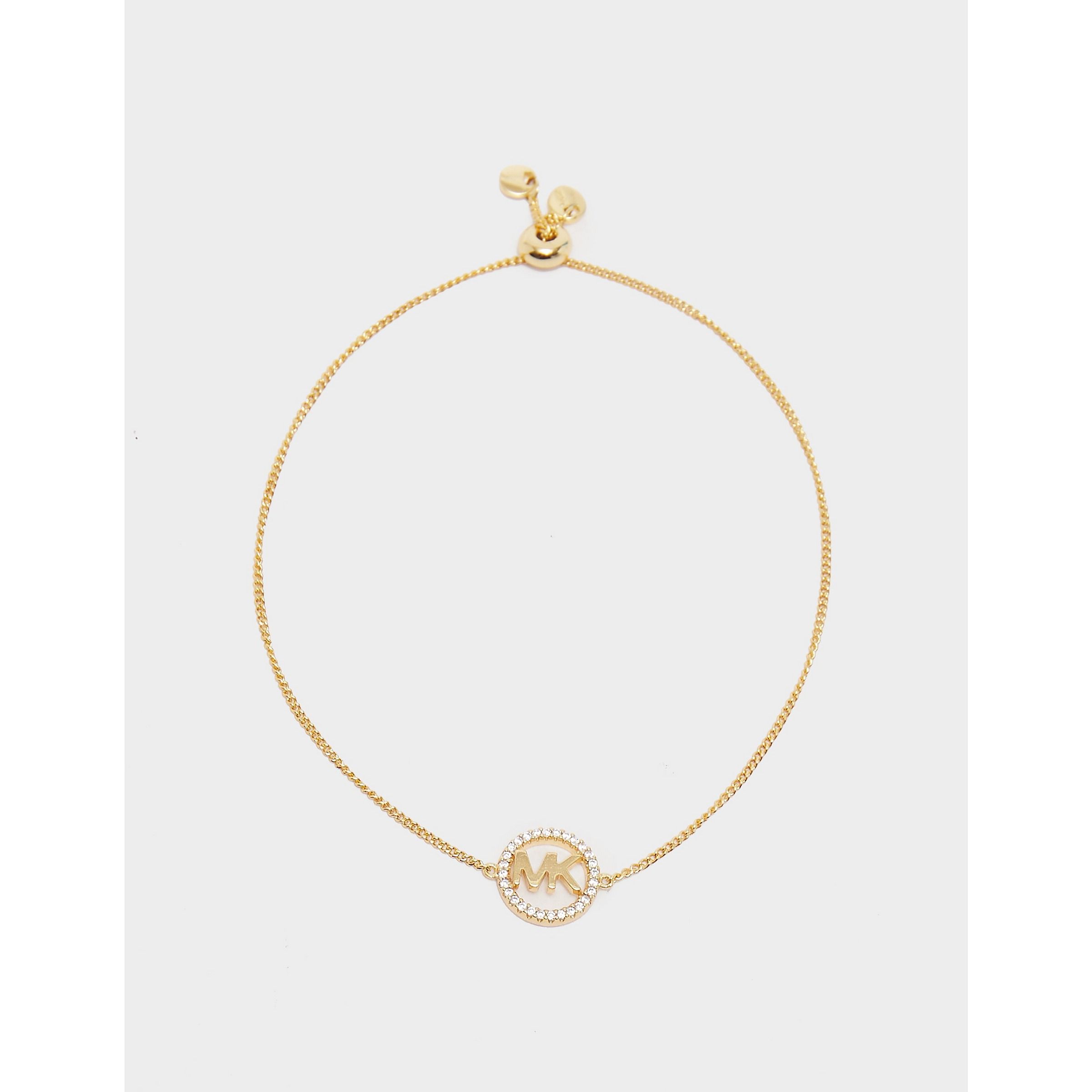 Womens 14k Gold-Plate Logo Bracelet