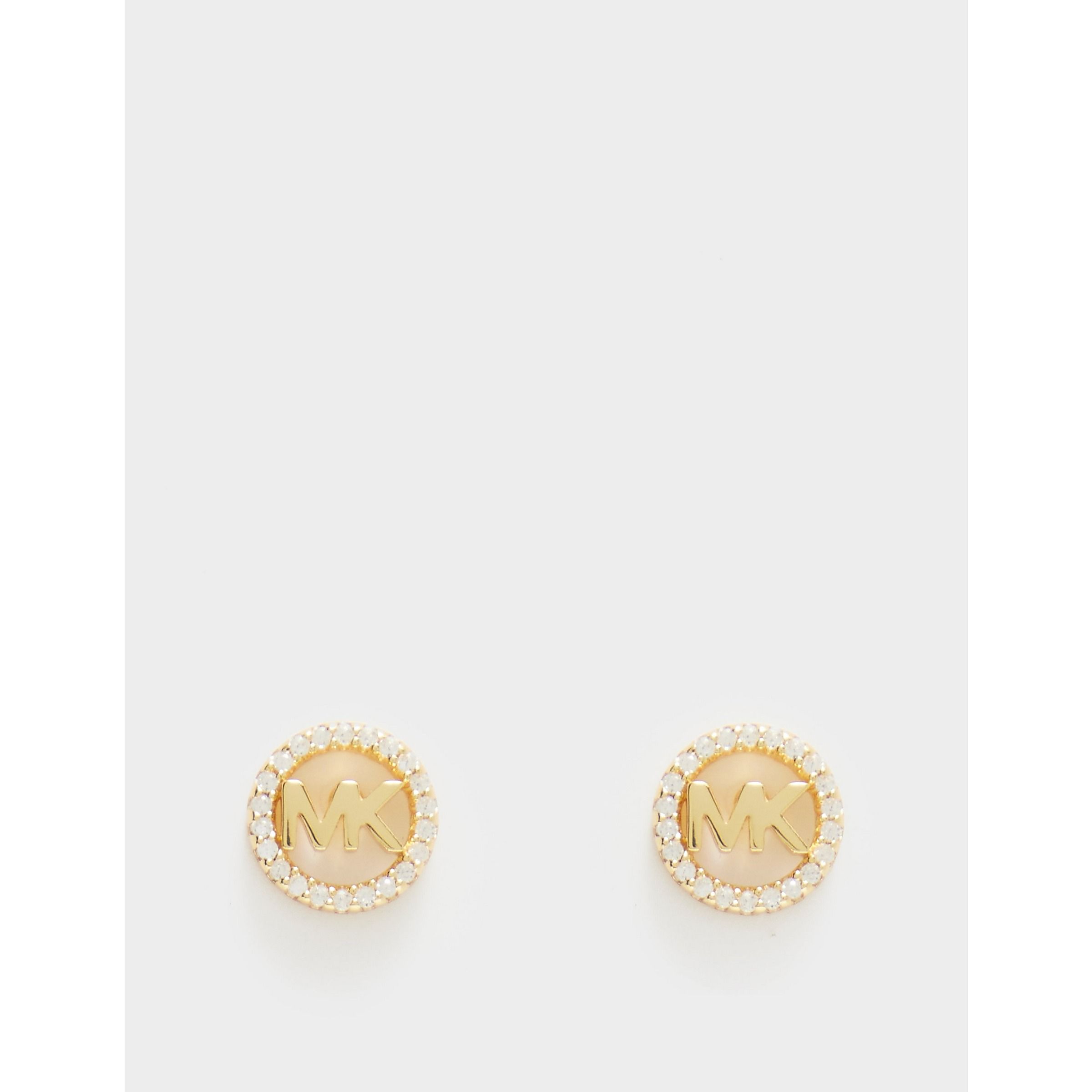 Womens Diamante Logo Stud Earrings