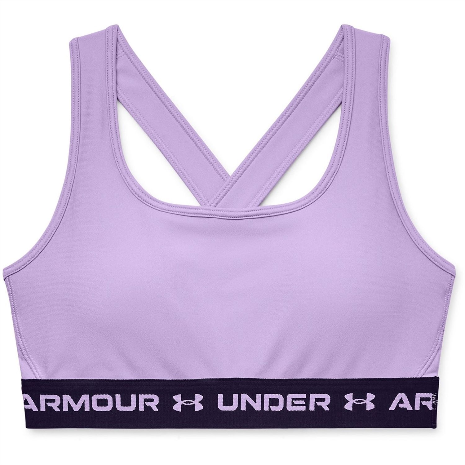 Purple Under Armour Crossbodyack Mid Sports Bra - Get The Label