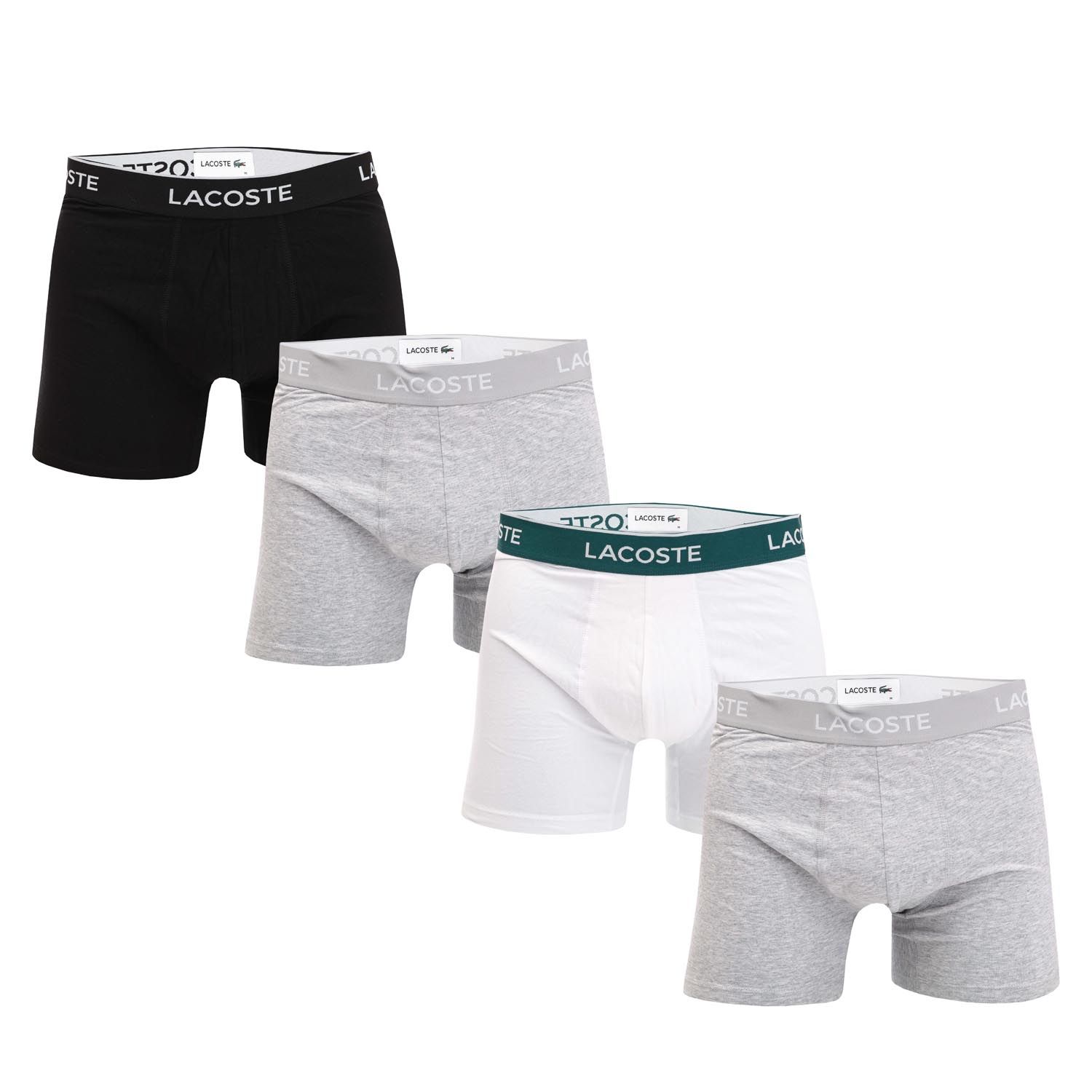 Multi colour Lacoste Mens 3-Pack Long Stretch Cotton Boxer Briefs - Get The  Label