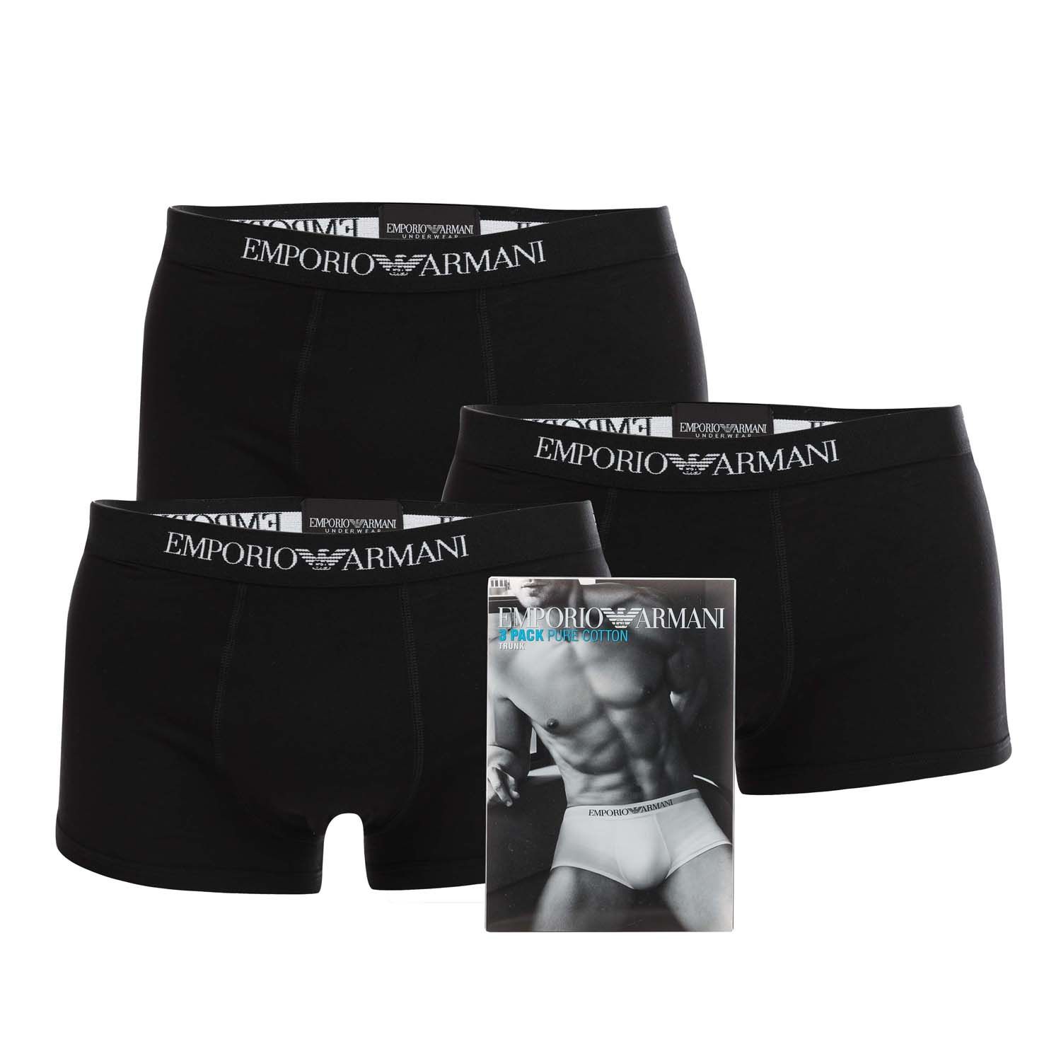 Mens 3 Pack Pure Cotton Trunk