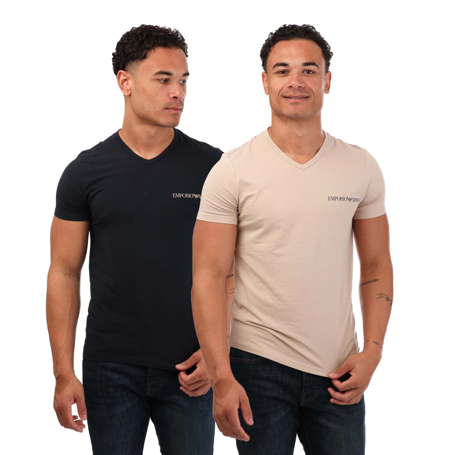 Mens 2 Pack Lounge Crew T- Shirts