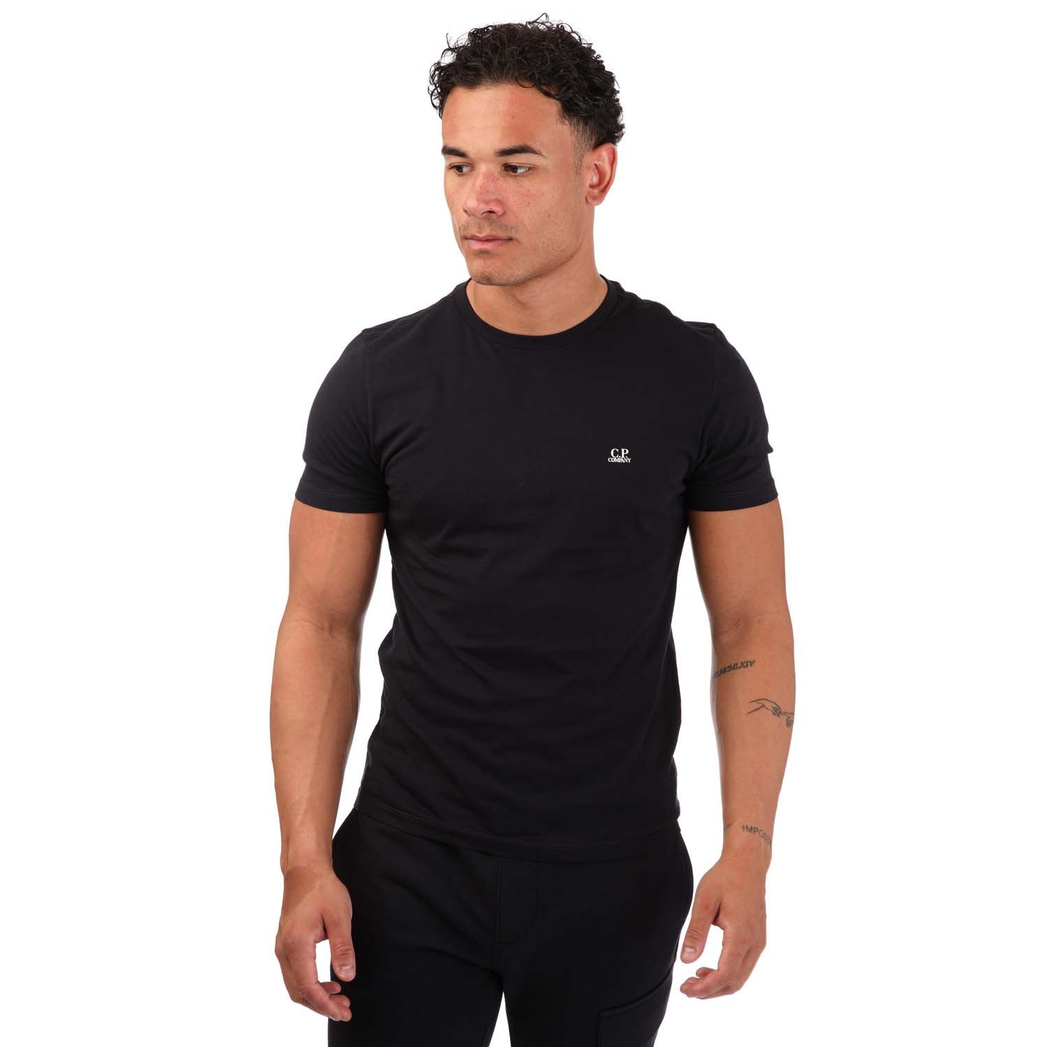 Mens 30/1 Jersey label Style Small Logo T-Shirt