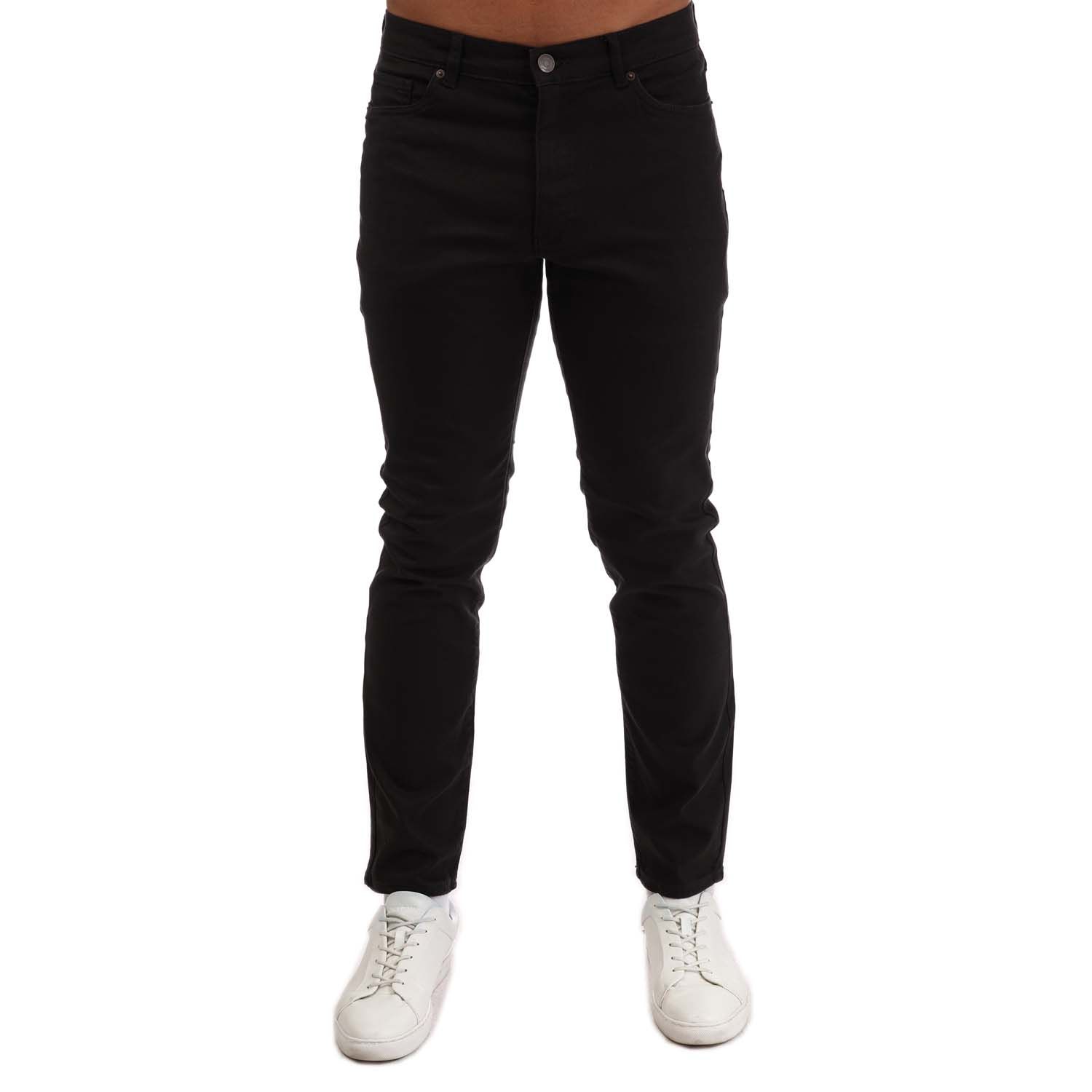 Black Farah Mens Lawson Regular Fit Stretch Jeans - Get The Label