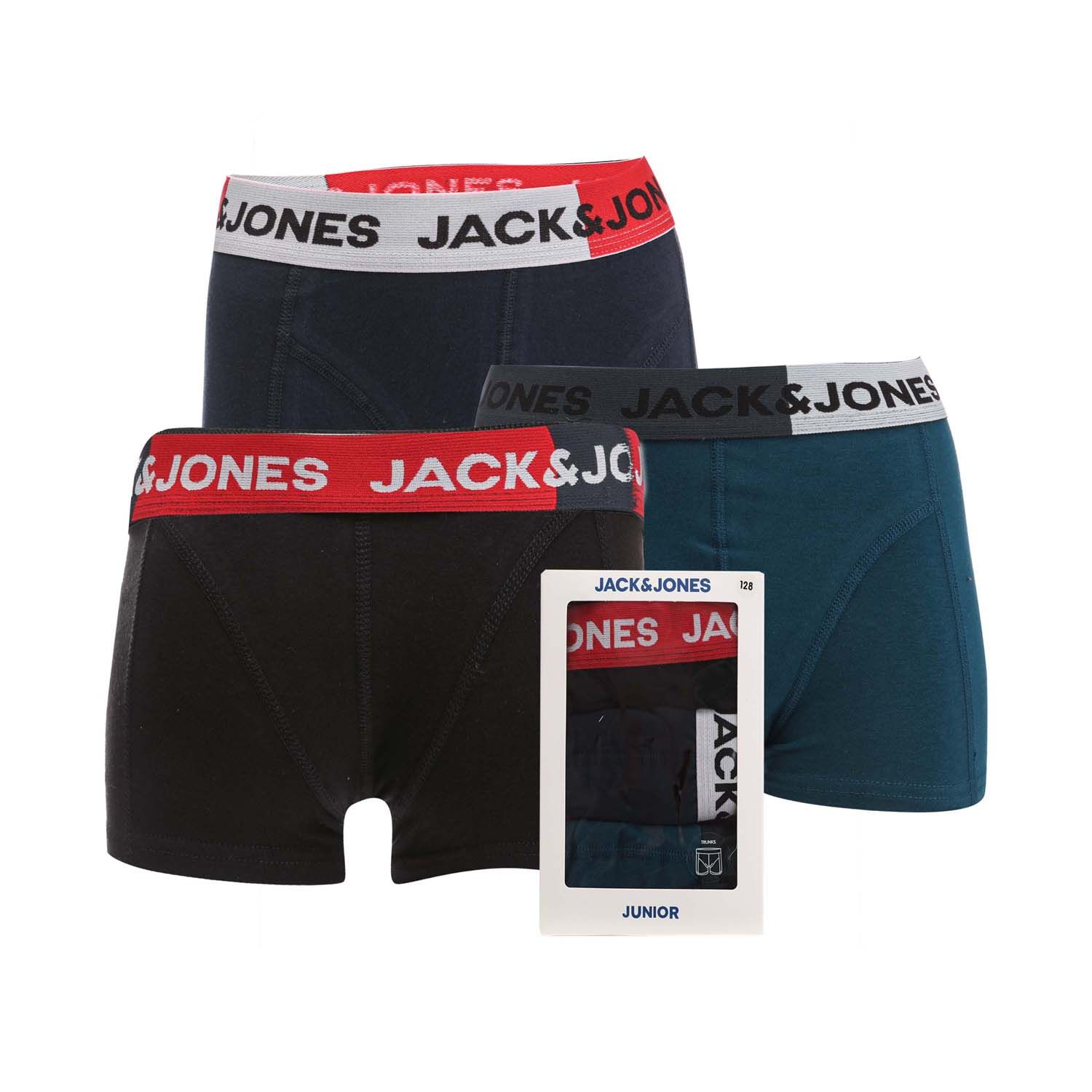 Junior Boys Block 3 Pack Boxer Shorts