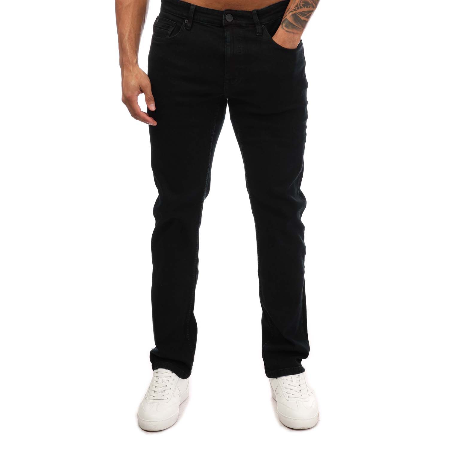 Black Original Penguin Mens Slim Fit Stretch Jeans - Get The Label