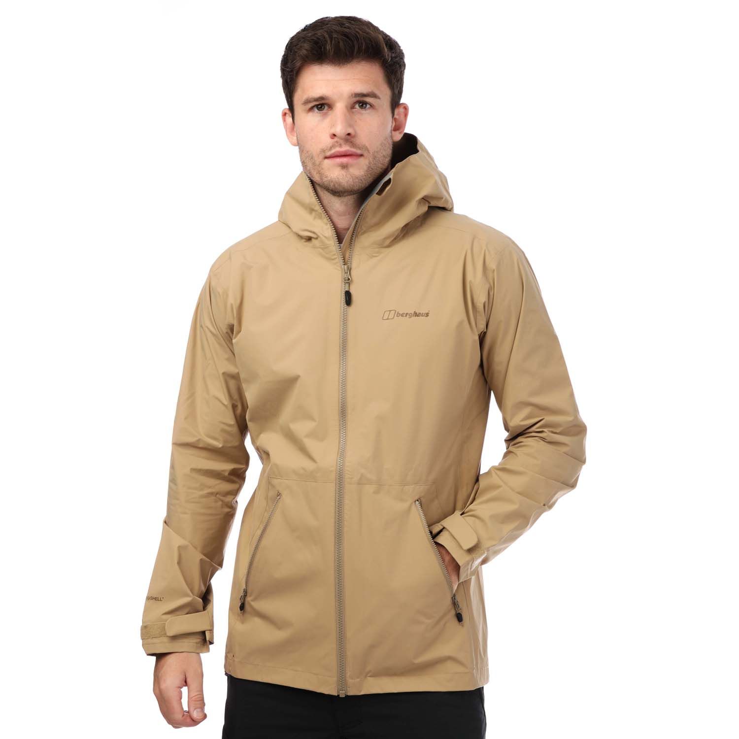 Berghaus Mens Deluge Pro 2 Shell Jacket in Natural