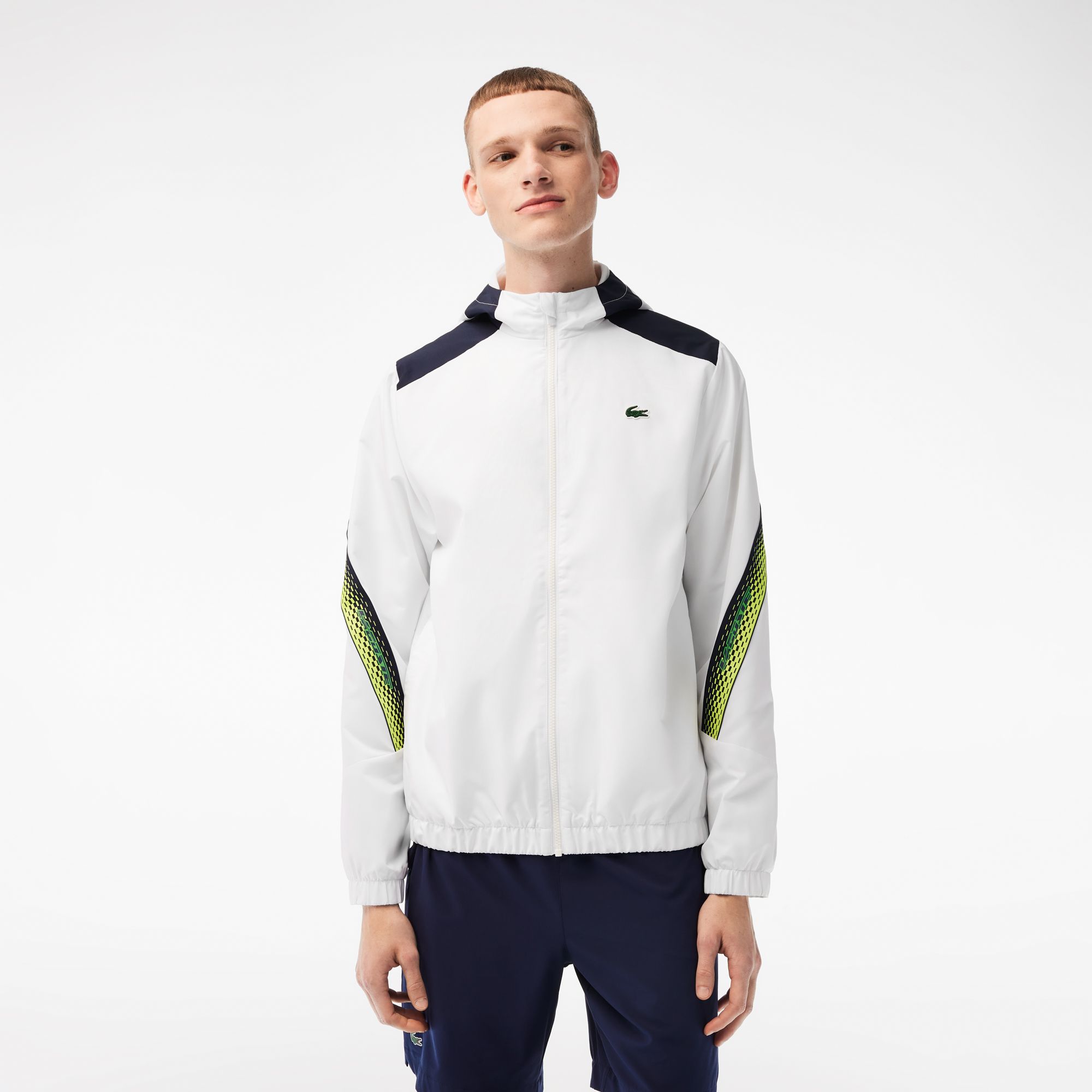 Mens Tennis Recycled Polyester Hooded Jacket