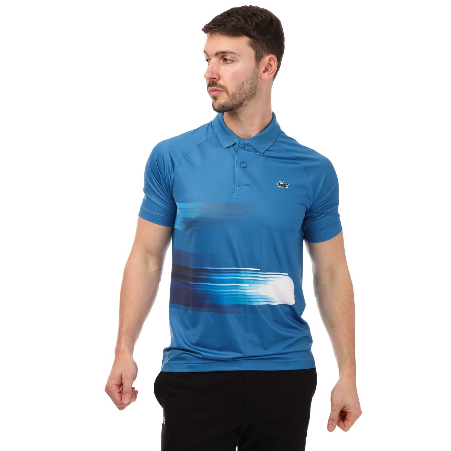Mens SPORT Novak Djokovic Print Stretch Polo Shirt